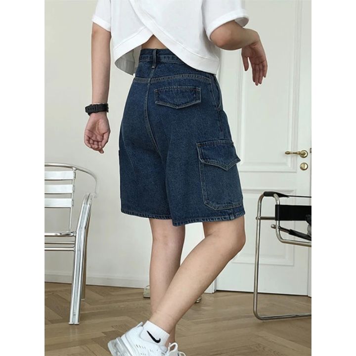 hot-denim-shorts-streetwear-waist-wide-leg-jeans-korean-all-match-straight-short-pants