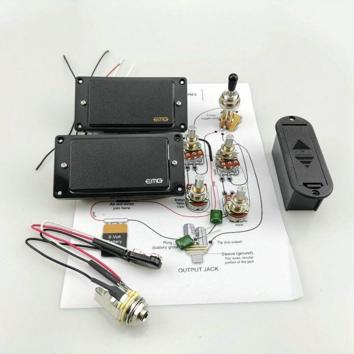 อัพเกรด EMG กีตาร์ไฟฟ้า Pickups Active Pickup Humbucker Active 9V