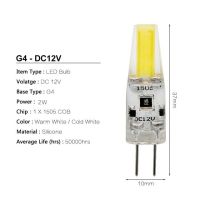 G4สปอตไลท์ LED 10ชิ้น/ล็อตแบบ1W 2W หลอดไฟ AC DC 12V โคมไฟข้าวโพดใช้แทนโคมไฟแชนเดอเลียร์360มุมลำแสงหลอดฮาโลเจน20W