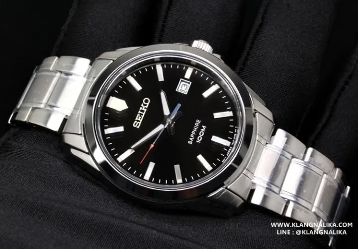 klangnalika-Seiko นาฬิกาข้อมือผู้ชาย QUARTZ SAPPHIRE รุ่น SGEH49P1 |  