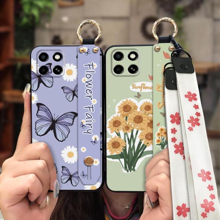 painting-flowers-new-arrival-phone-case-for-infinix-x6512-smart6-hd-wrist-strap-anti-dust-kickstand-silicone-original