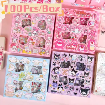 50/100Pcs Mixed Cartoon Sanrio Stickers Cute Hello Kitty Cinnamoroll Kuromi  My M
