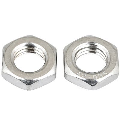 {Haotao Hardware} M4 M5 M6 M7 M8 M9 M10 M12ขนาดบาง Hex Nut Hexagon ซ็อกเก็ตหญิงสกรู Hollow ด้าย Fine Pitch 304ตัวยึดสแตนเลส