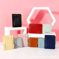 Dompet Koin สำหรับใส่ธนบัตรและเหรียญขนาดเล็ก8ใบที่ใส่นามบัตรแบบบางสำหรับผู้หญิงธนบัตรและเหรียญมีกระเป๋าขนาดเล็ก