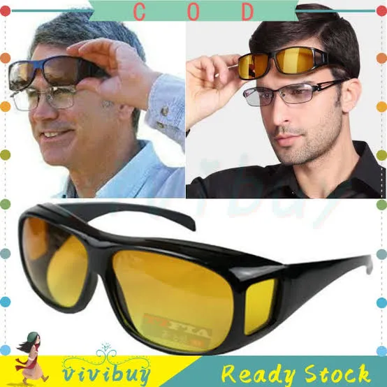 Hd Vision Anti Glare Night View Driving Glasses Wrap Around Sunglasses Set Lazada Ph