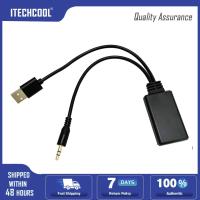 อะแดปเตอร์ AUX เครื่องรับสัญญาณเครื่องเสียงสเตอริโอบลูทูธอเนกประสงค์รองรับเพลงตัวรับสัญญาณ Aux อะแดปเตอร์อุปกรณ์ตกแต่งรถยนต์