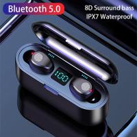 ZZOOI F9 TWS Wireless Earphone Bluetooth Stereo Headphone 5.0 Sport Waterproof Noise Reduction Wireless Earbuds With Mic 3000MAH