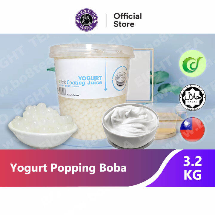 YOGURT POPPING 3.2KG TAIWAN 台湾川代优格泡泡珠 Milk Tea Boba Dessert Bubble Tea Popping Boba