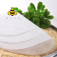 ZYJC ใหม่ เสื่อตาข่าย Steamer Pad แผ่นกันติด เป็นมิตรกับสิ่งแวดล้อม เสื่อนึ่งซิลิโคน เครื่องมือทำอาหาร เสื่อนึ่ง สำหรับขนมปังบัน แผ่นซิลิโคน