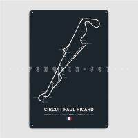 แผ่นโปสเตอร์โลหะ Paul Ricard วงจรสโมสรกำหนดได้เองเครื่องตกแต่งฝาผนังคลับโปสเตอร์ดีบุกบาร์