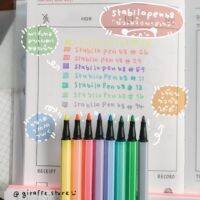 phc8 ชุดระบายสี สีน้ำ สีโปสเตอร์ อย่างดี สีฝุ่น สีเทียน สีชอล์ค STABILO POINT88 + Pen68 PASTEL 8 COLORS