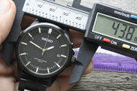 นาฬิกา Vintage มือสองญี่ปุ่น Seiko 7B40 0AT0 ระบบ SOLAR RADIO CONTROL ผู้ชาย ทรงกลม หน้าดำ หน้าปัด 43มม. สายสแตนเลสใช้งานได้ปกติ สภาพดี ของแท้ ไม่กันน้ำ