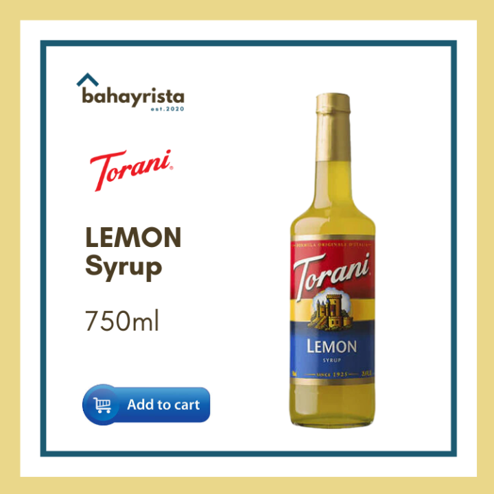 Torani Lemon Syrup 750ml Lazada PH