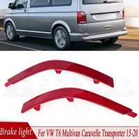 ไฟเบรกสะท้อนแสง Bemper Belakang โคมไฟหยุดฝาครอบไฟตัดหมอกเปลือกสำหรับ Transporter Multivan T6 VW Caravelle 2015-2019 2020