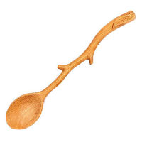 【2023】Creative Japanese Style Beech Spoons nch Shape Long Handle Scoop Coffee Stirring Spoon Soup Spoon Tableware Wooden Spoon