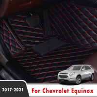 Car Floor Mats For Chevrolet Equinox 2021 2020 2019 2018 2017 Leather Waterproof Anti-Dirty Cars Car Accessories Interior