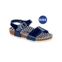 Birkenstock รองเท้าแตะรัดส้น เด็กผู้หญิง รุ่น Risa สี Nautical Stripes Navy - 1015626 (regular)