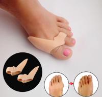 ﹍♂ 2 Pcs/lot Silicone Gel foot fingers Two Toe Separator thumb valgus protector Bunion adjuster Hallux Valgus Guard feet care