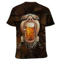 2023Summer 3d Print Mens T-shirt Beer Casual Daily O-neck Top Breathable Loose Oversized Short Sleeve Oktoberfest Tshirts XXS- 6XL