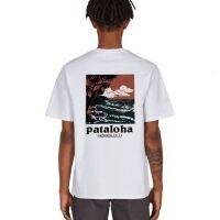 ➤ PATAGONIA Tm เสื้อยืดอินเทรนด์พิมพ์ลายสีเขียวผ้าฝ้ายโจ๊กเกอร์หลากหลายอารมณ์ความหนาแน่นสูง38538ผู้ชายและผู้หญิง