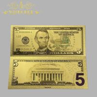ธนบัตร10ใบชิ้น/ล็อตในอเมริกาที่ดีธนบัตร100ดอลลาร์ในชุบทองสำหรับสะสม