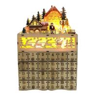 Wooden Christmas Advent Calendar Funny Countdown Ornament With LED Lights Battery Powered Christmas Decor Cute Gift Home Decor For Bedrooms Homes Living Rooms Playrooms great