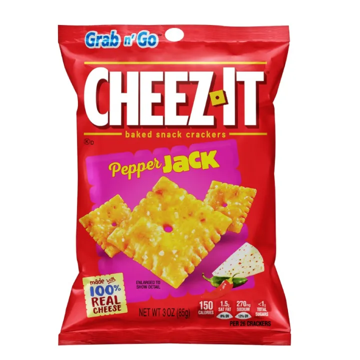 BISCUITS Grab n' Go Cheez It Pepper Jack Baked Snack Crackers 85g Lazada