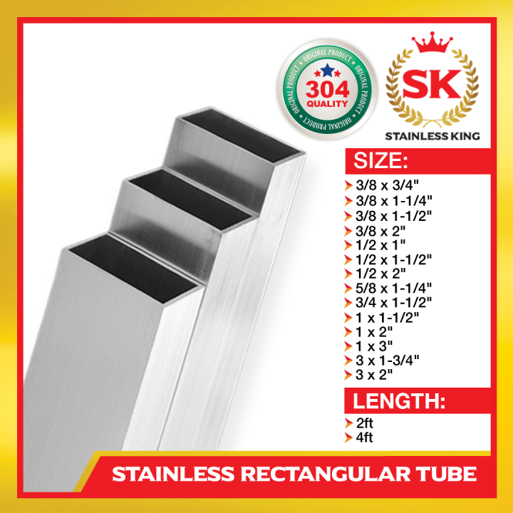 2FT 4FT Stainless Rectangular Stainless Tubular Stainless Steel SUS304