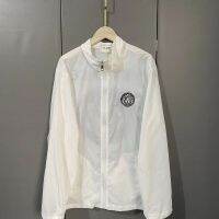 VERSACE เสื้อโค้ตมีฮูดป้องกันแสงแดดพร้อมปกตั้งสำหรับผู้ชายและผู้หญิง