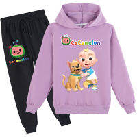 Cocomelon Set Boys Girls Hoodies Sets Children Fashion Hoodies and Pant Set Kids Clothing Spring Autumn Sports Suit Tracksuit