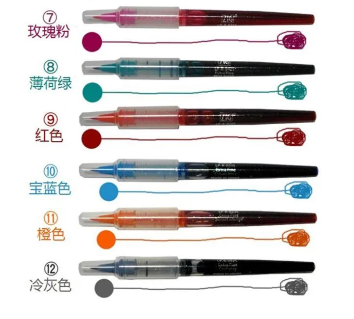 cc-zig-cocoiro-lettering-pens-lp-r-030s-extra-calligraphy-ink-refill-cartridge-12-colors-japan