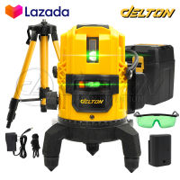 DELTON เครื่องวัดระดับเลเซอร์ ระดับน้ำเลเซอร์ 2 เส้น 360 องศา เลเซอร์สีเขียว 2 Lines Green Laser Level รุ่น DT-GL2P เลเซอร์ เลเซอร์วัดระดับ วัดได้ทั้งกลางแจ้ง-ที่มืด พร้อมกล่องเก็บอุปกรณ์ แถมฟรี!! ขาตั้งวัดระดับ มูลค่า 590 บาท