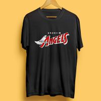 เสื้อยืดเบสบอล ผ้าฝ้าย พิมพ์ลาย La Los Angeles Anaheim Angels MLB  WO9Q