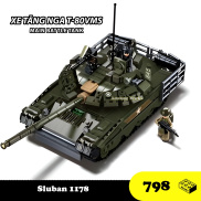 Đồ chơi Lắp ráp Xe tăng T-80 Nga, Sluban 1178 Biến đổi 2 dạng