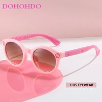 ❉ DOHOHDO Children Cute Cartoon Flower Heart Sunglasses Kids Round Glasses Baby Fashion Colors Sunglasses Boys Girls Eyewear UV400