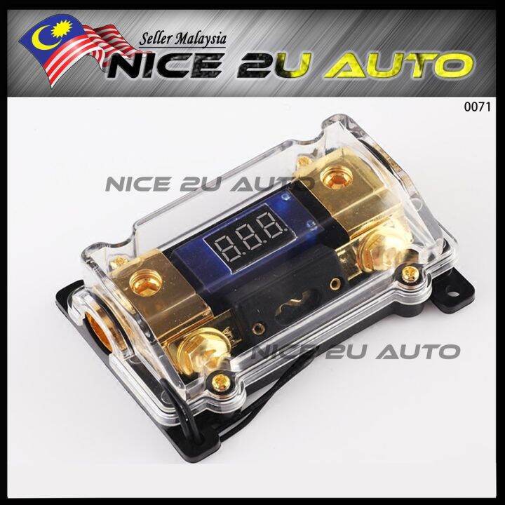 12V 100A 1 To 1 Digital LED Display Fuse Block Fuse Box For Car Audio