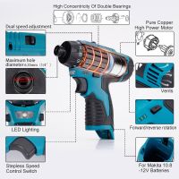 เครื่องมือไม่มีแบตเตอรี่สำหรับ BOCH 12V สว่านไฟฟ้าไร้สายไขควงไฟฟ้าประแจไดร์เวอร์มือเครื่องมือไฟฟ้าปรับความเร็วได้