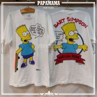 [ THE SIMPSONS ]  1990 tag WILD AOTS เสื้อการ์ตูน เดอะซิมซันส์ papamama vintage