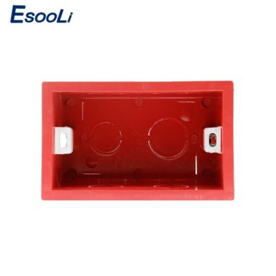 Esooli กล่องติดตั้งภายในมาตรฐานขนาด101มม. * 67มม. ตลับด้านหลังสำหรับสวิทช์ผนังสัมผัสแบบมาตรฐาน118มม. * 72มม. และซ็อกเก็ต USB