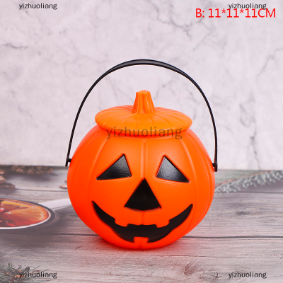 yizhuoliang Halloween christams PARTY props พลาสติกฟักทองถังลูกอมกล่องตกแต่งฮาโลวีน