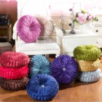 【CW】▥☼  35/40cm Round Pumpkin Pleated Cushion Pouf Soft Throw Sofa Cojines Coussin