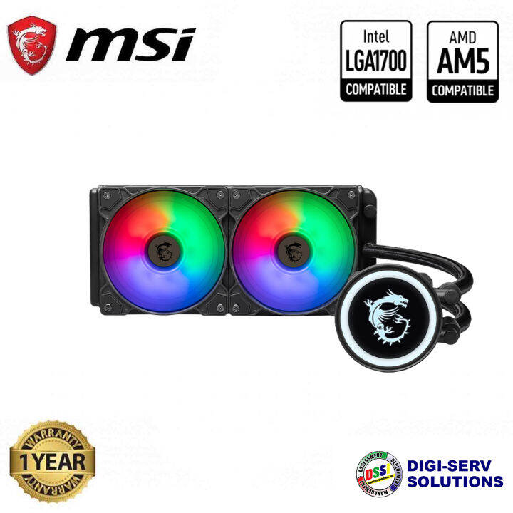 MSI MAG CoreLiquid B240 Liquid Cooler, LGA 1700 Compatible, 240 mm