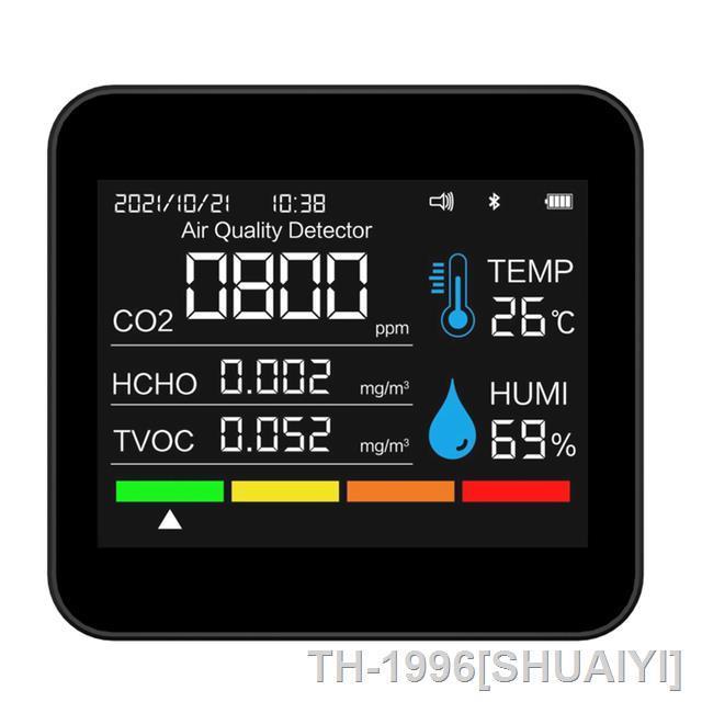 shuaiyi-9in1-air-quality-monitor-co2-meter-carbon-dioxide-detector-tvoc-hcho-pm2-5-pm1-0-pm10-temperature-humidity-detection-app-control
