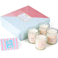 ชุด 4 ชิ้น  เทียนหอมไขถั่วเหลืองน่ารัก ^^ (Aroma candle 100% Organic soy wax)​