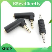 B5ev40er4ly Shop Gold plated 3.5 jack Right Angle male Female to 3.5mm 3/4Pole Male Audio Connector Stereo Plug L Shape Jack Adapter 1pcs