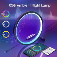 ไฟ Led บลูทูธควบคุมไฟกลางคืน RGB แบบอัจฉริยะไฟไฟ Led ปรับตามสภาพอารมณ์ RGB สำหรับเล่นเกมห้องทีวีไฟตกแต่ง