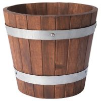 กระถาง โอเยียนเมลอน กระถางต้นไม้ ไม้อะคาเซีย เฟอร์นิเจอร์สนาม 24 ซม. OGENMELON Plant pot acacia / outdoor 24 cm