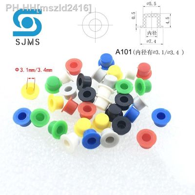 100Pcs A101 Tactile Push Button Switch Round Cap 4.5x7.4 mm Hat Shape For 6 X 6 6 x 6 mm Tact Micro Switch inner hole 3.1/3.4mm