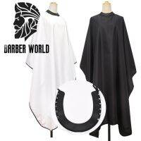 【YF】 Hairdressing Coat Silicone Neckline Waterproof Hairdress Gown Buckle Haircut Cloth Barbershop Black Cape