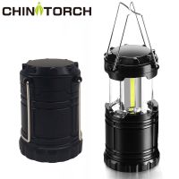 3xCOB LED Camping Lamp Mini Portable AAA Battery Hanging Tent Lantern Outdoor Waterproof Handle Light Led Camp Flashlight